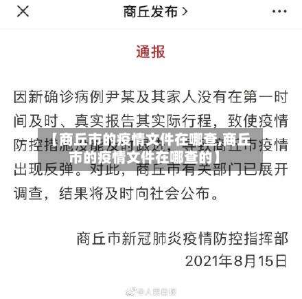 【商丘市的疫情文件在哪查,商丘市的疫情文件在哪查的】-第1张图片