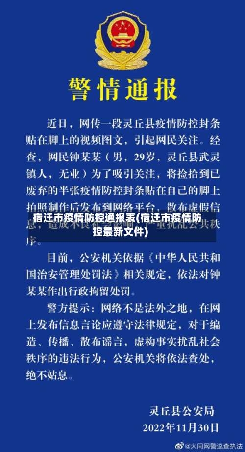 宿迁市疫情防控通报表(宿迁市疫情防控最新文件)-第1张图片