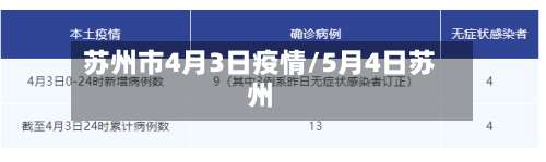 苏州市4月3日疫情/5月4日苏州-第3张图片