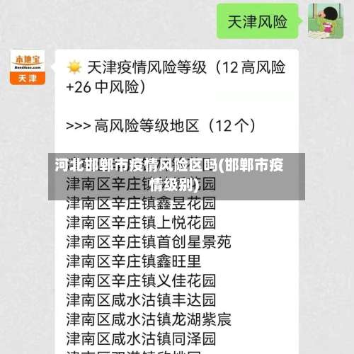 河北邯郸市疫情风险区吗(邯郸市疫情级别)-第1张图片