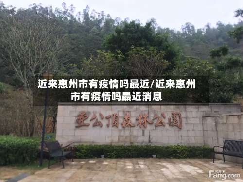 近来惠州市有疫情吗最近/近来惠州市有疫情吗最近消息-第2张图片